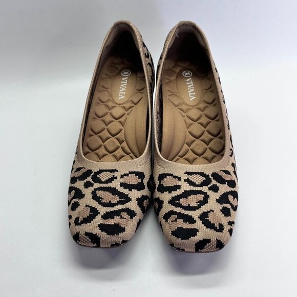 VIvala Square-Toe Wedge Margot Wedge Pro Size 7.5 (38.5) in Dark Leopard - Picture 5 of 13